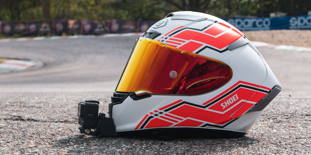 gopro on shoei x 14 helmet X-Spirit III/X-Fourteen Chin Mount Motomounts This is a durable and strong FLEX Chin Mount for SHOEI
