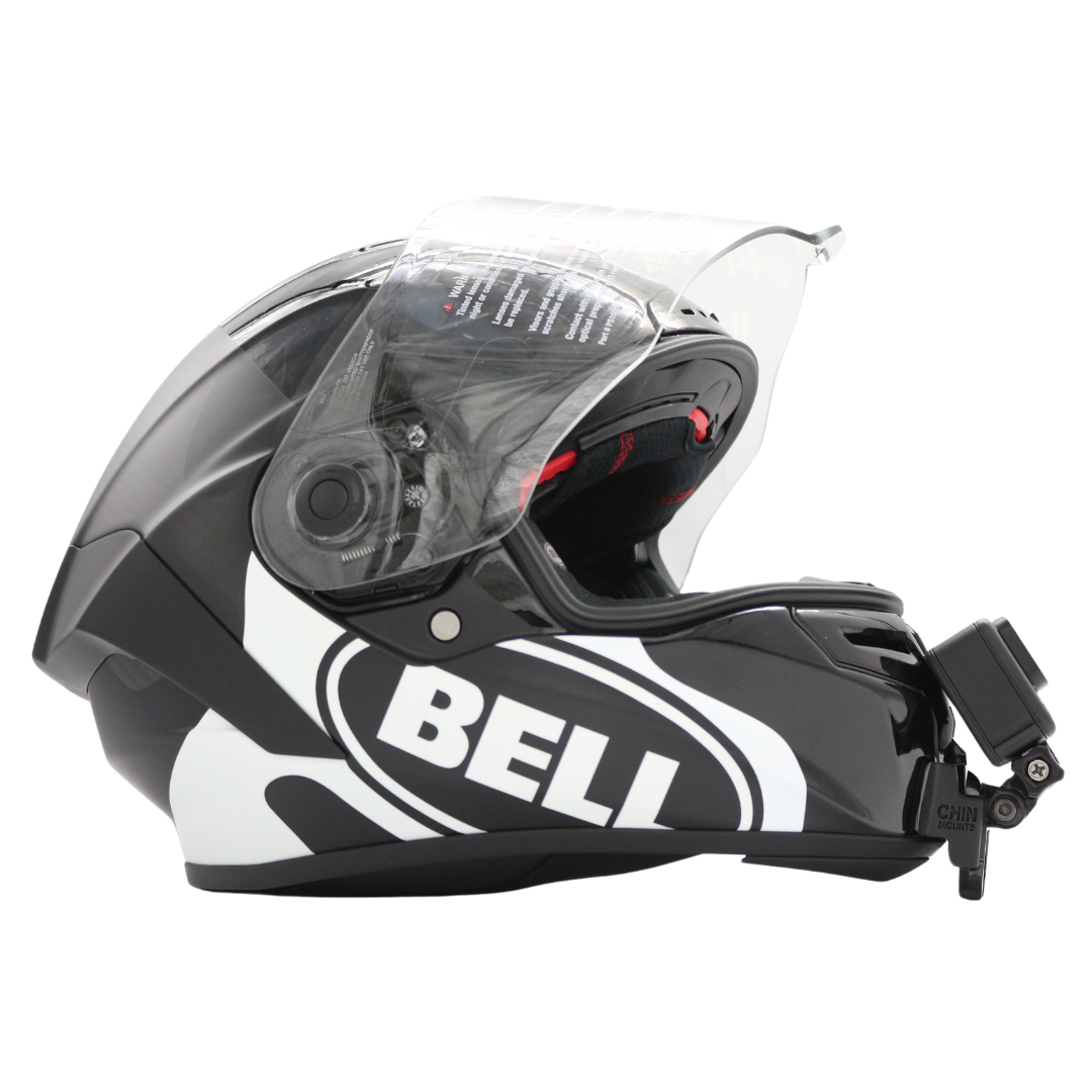360 profile of the bell qualifier helmet Bell Race Star Flex Helmet Chin Mount For GoPro, Insta360, DJI, & more —  Chin Mounts