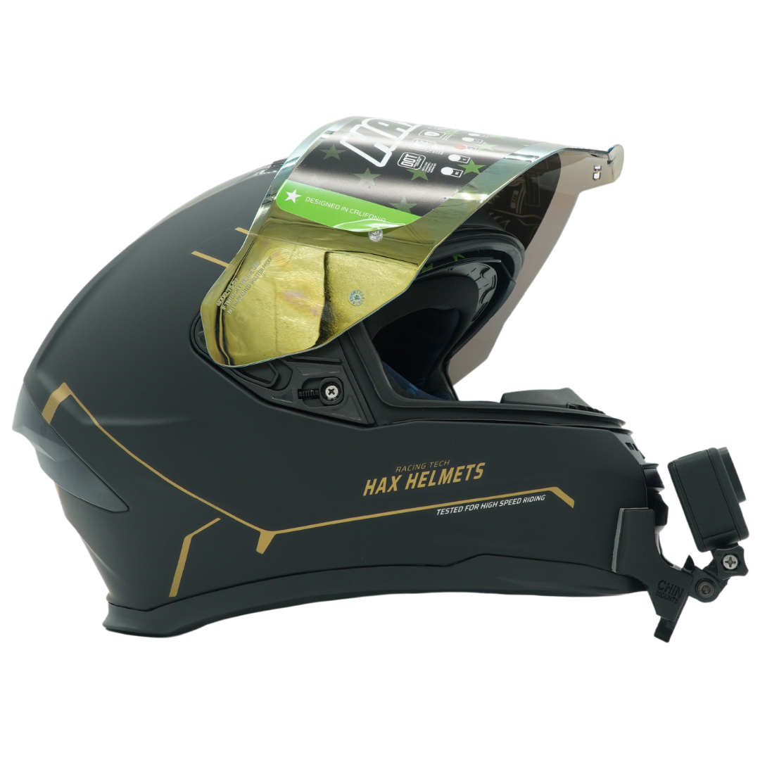 does hax make good motorcycle helmets Hax Force Helmet Chin Mount For GoPro, Insta360, DJI, & more — Chin Mounts