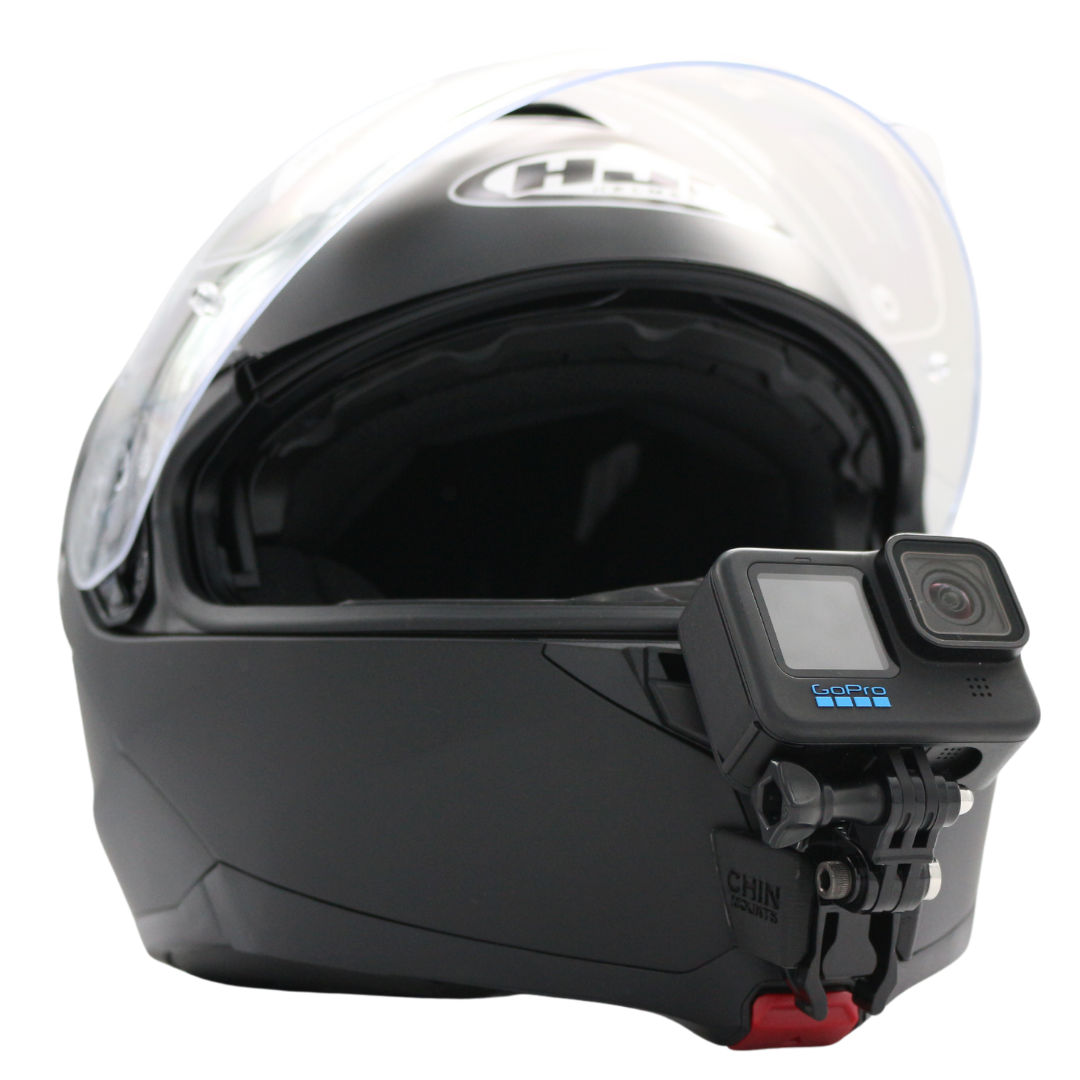hjc c91 helmet - solid GoPro Camera Helmet Mount | Chin Mount for Your Action Camera: Gopro, Insta 360, DJI