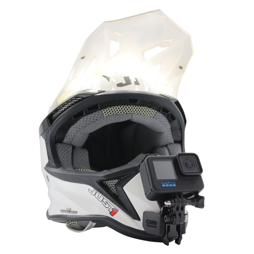 セキュリティ・セーフティ Just1Racing J18 Just1 J18 Helmet Chin Mount For GoPro, Insta360, DJI, & more