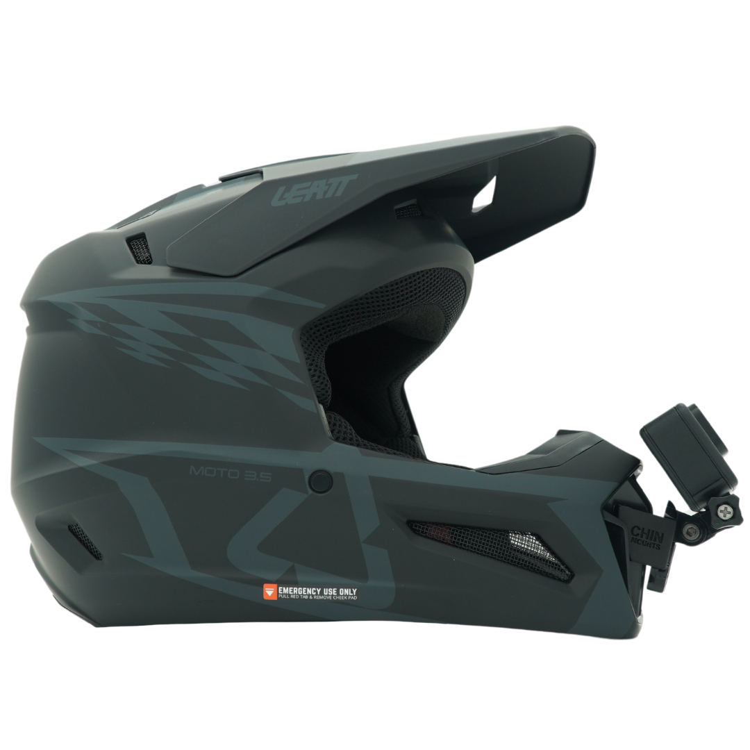 LEATT Moto 3.5 V26 Helmet Chin Mount For Action Camera GoPro, Insta360, DJI, & more