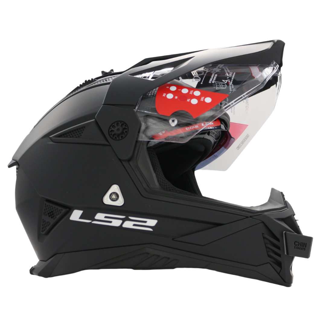 LS2 MX702 Pioneer II Helmet Camera Chin Mount for GoPro, Insta360