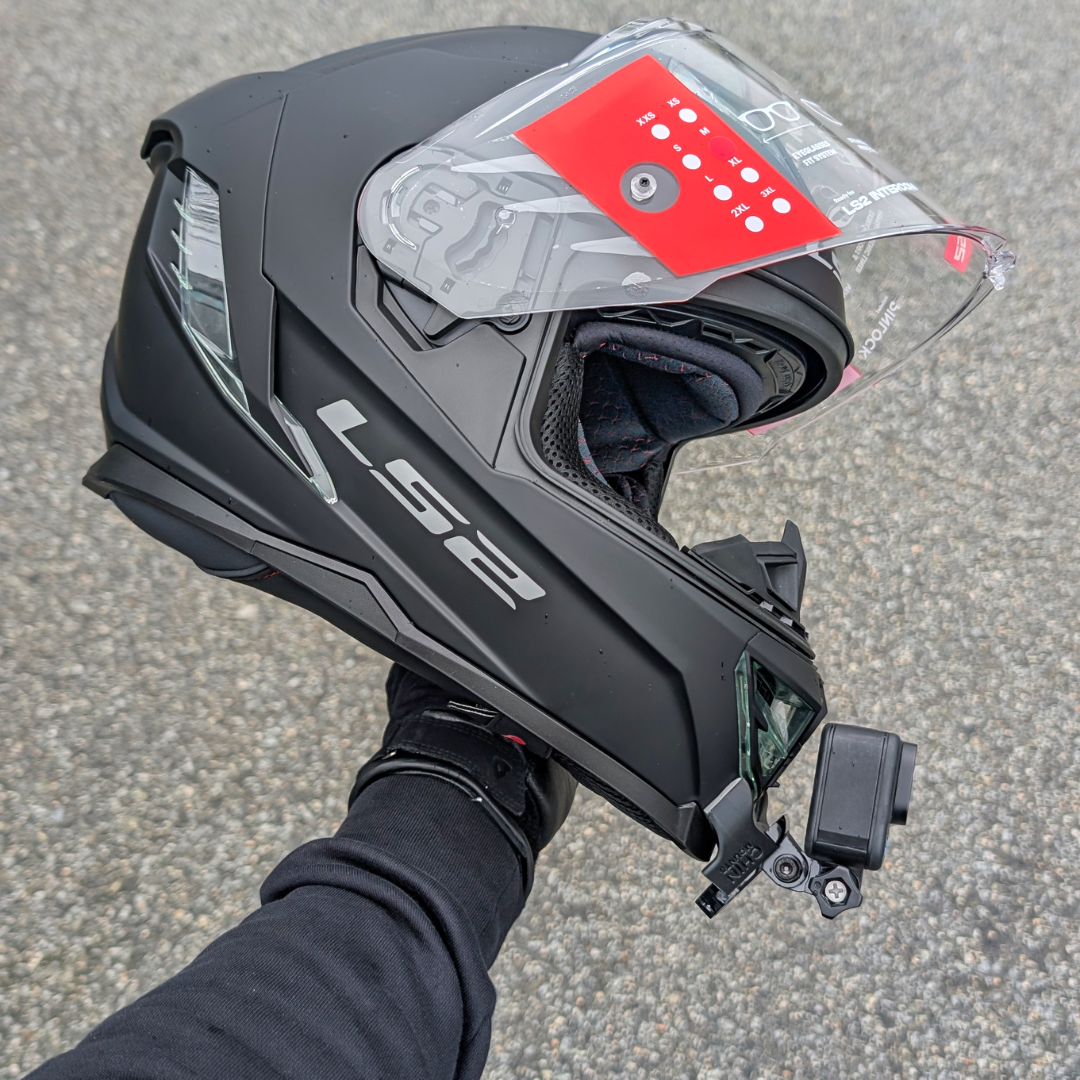 LS2 Storm 3 FF818 Helmet Camera Chin Mount for GoPro, Insta360, more