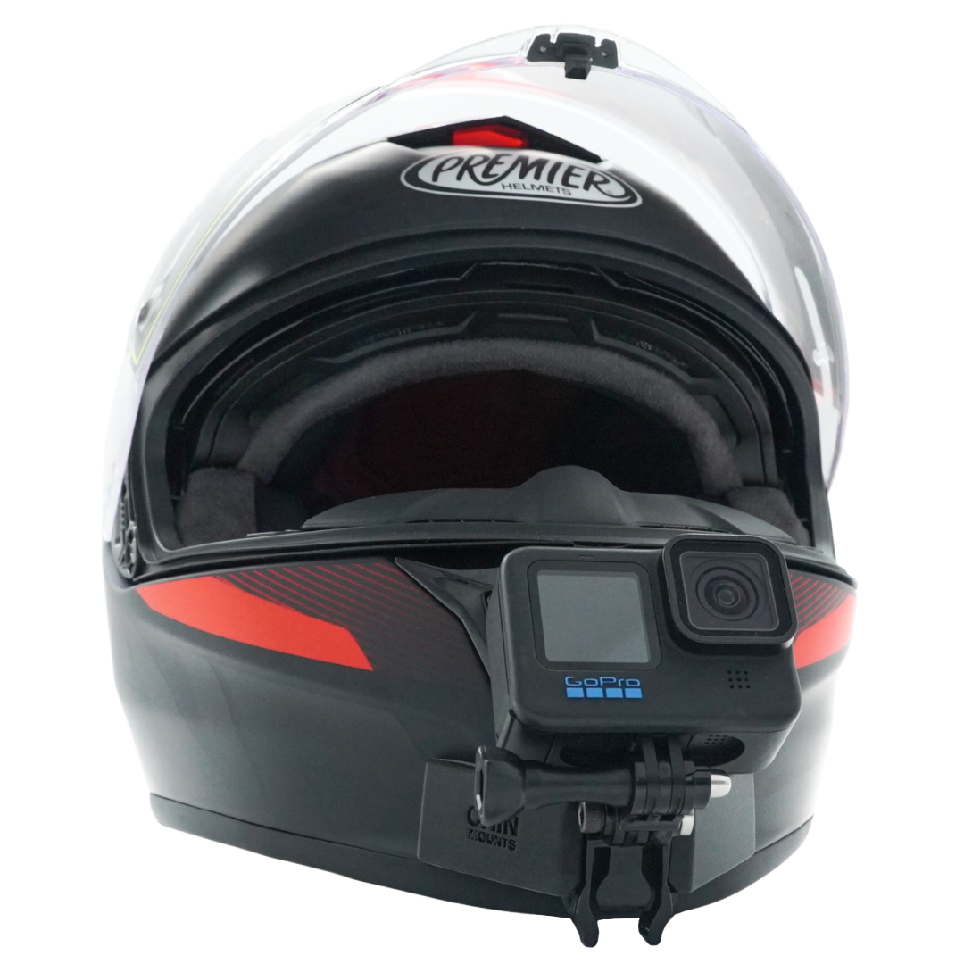 Premier Evoluzione Helmet Chin Mount for Action Camera GoPro, Insta360, DJI, & more