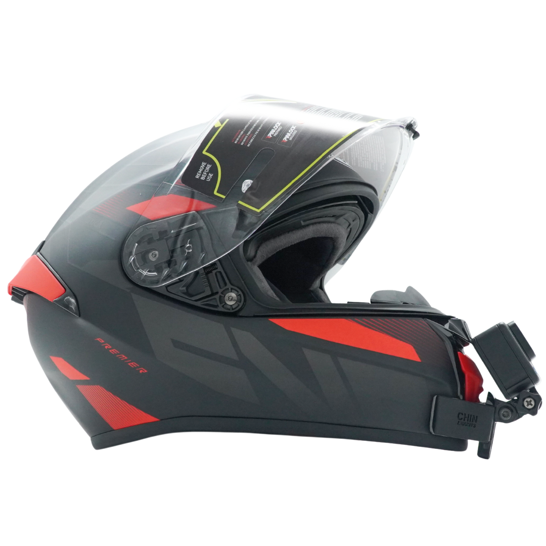 Premier Evoluzione Helmet Chin Mount for Action Camera GoPro, Insta360, DJI, & more
