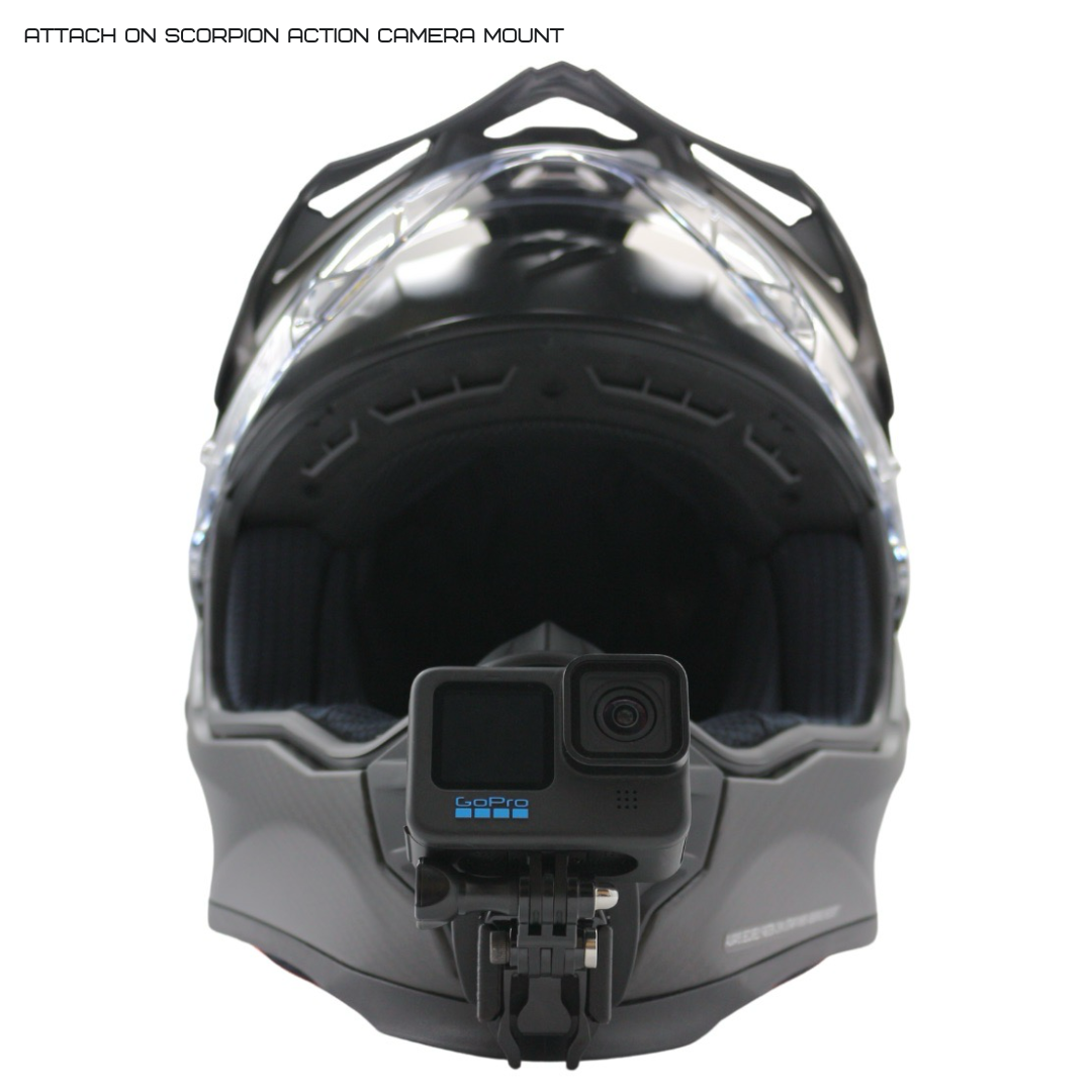 Scorpion ADF-9000 Helmet Chin Mount For GoPro, Insta360, DJI, & more — Chin Mounts