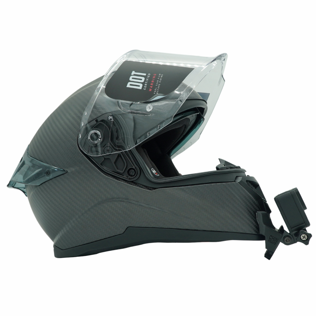 SEC Carbon Chronos Helmet Chin Mount For GoPro, Insta360, DJI, & more