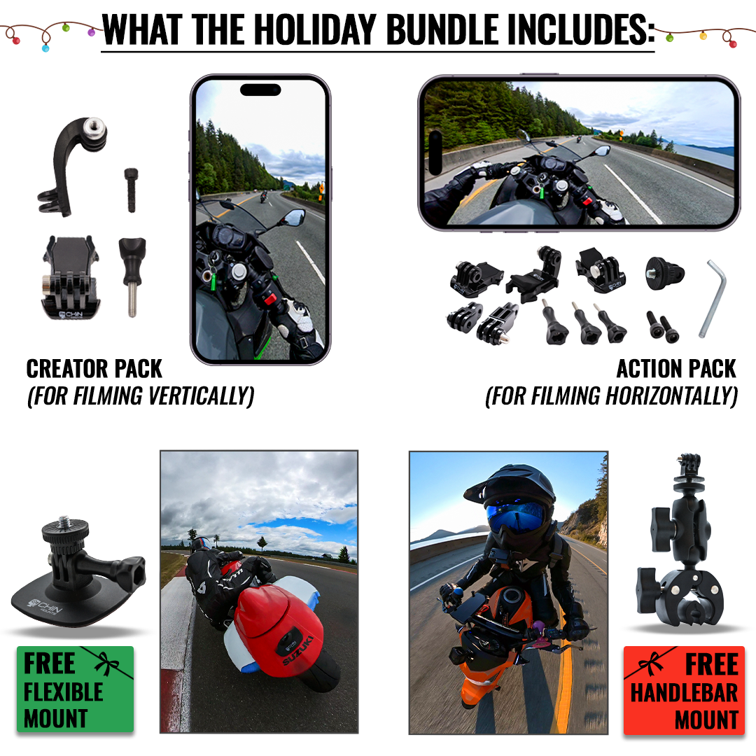 🎁 Holiday Bundle - Includes FREE Flexible Mount & FREE Handlebar Mount