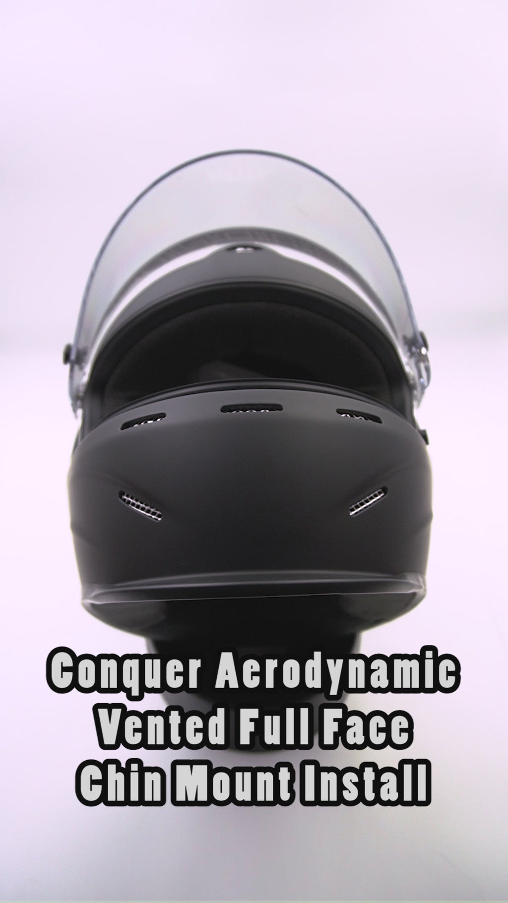 Conquer Aerodynamic Vented Helmet Chin Mount For Action Camera GoPro, Insta360, DJI, & more