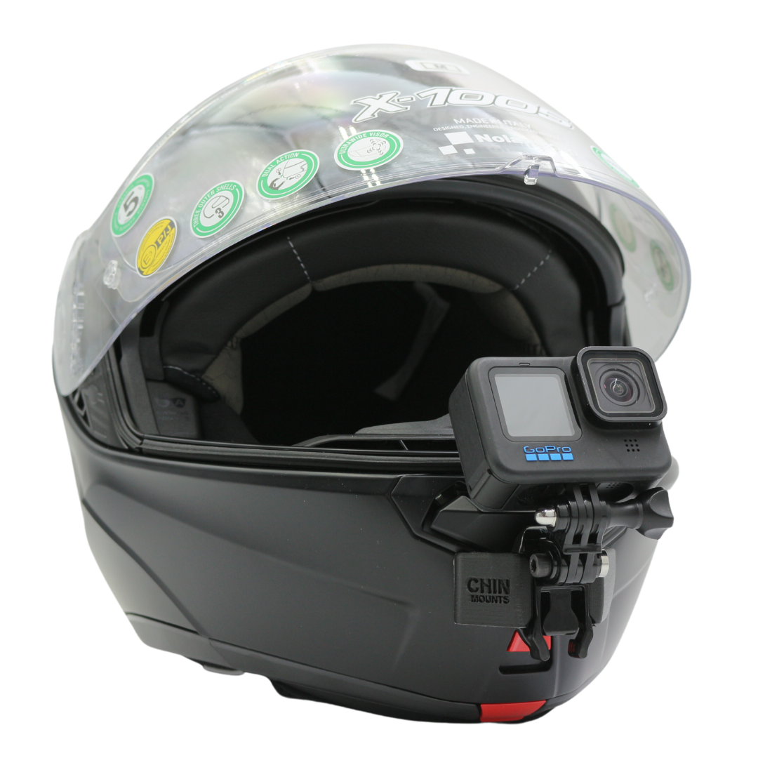 go pro for motorcycle helmet Chin Mount Kits GoPro Hero 13 12 11 10 9 8 7 6 5 4 3 axis 360 swivel head helps you adjust angle easily to capture forward Chin Mount for X-LITE X-1005