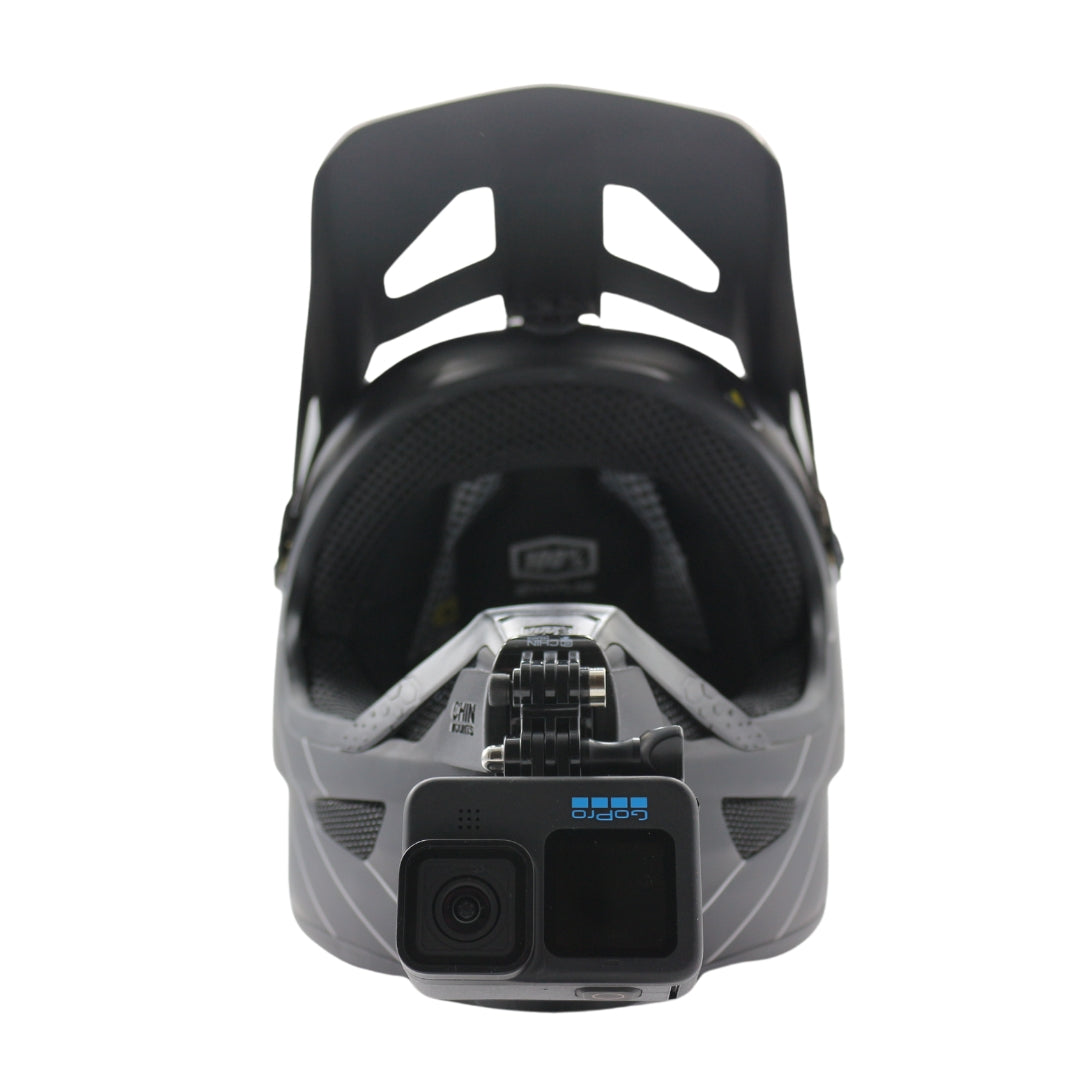 gopro befestigung fahrradhelm 100% Status MTB Helmet Chin Mount For GoPro, Insta360, DJI, & more — Chin Mounts