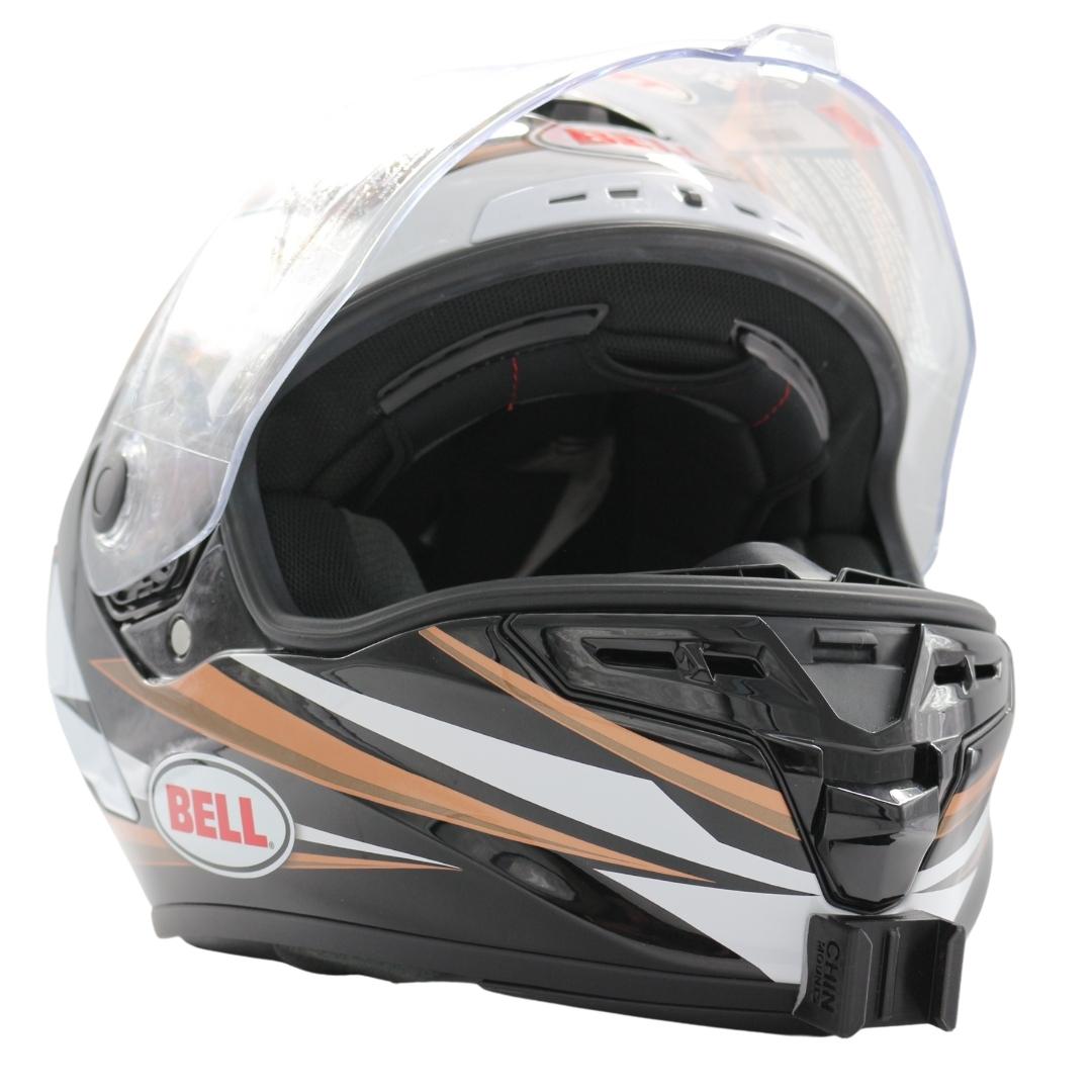 dlx sena on nolan helmet Bell Star DLX Helmet Camera Chin Mount for GoPro, Insta360, DJI, & more — Chin Mounts