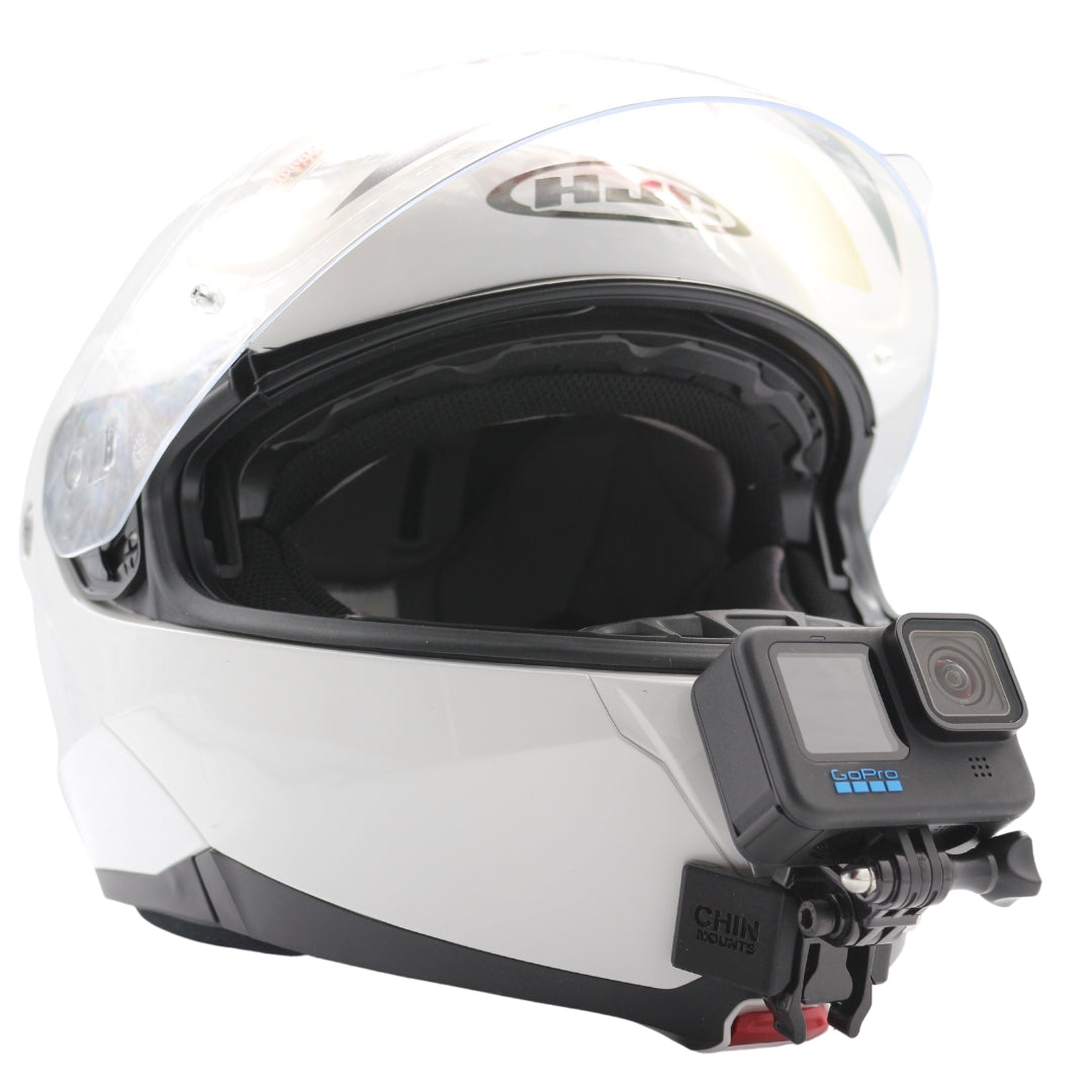 hjc cl-max 2 snowmobile modular helmet HJC IS-MAX 2 Helmet Chin Mount For GoPro, Insta360, DJI, & more — Chin Mounts