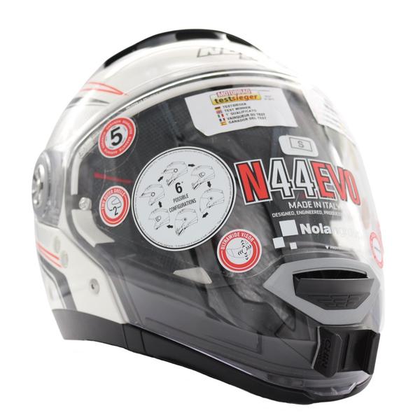 https www.revzilla.com motorcycle nolan-n44-evo-outlaw-helmet Chin Mount for Nolan N44 Evo XS to XXL Included with the helmet Modular Crossover Helmet Nolan N44