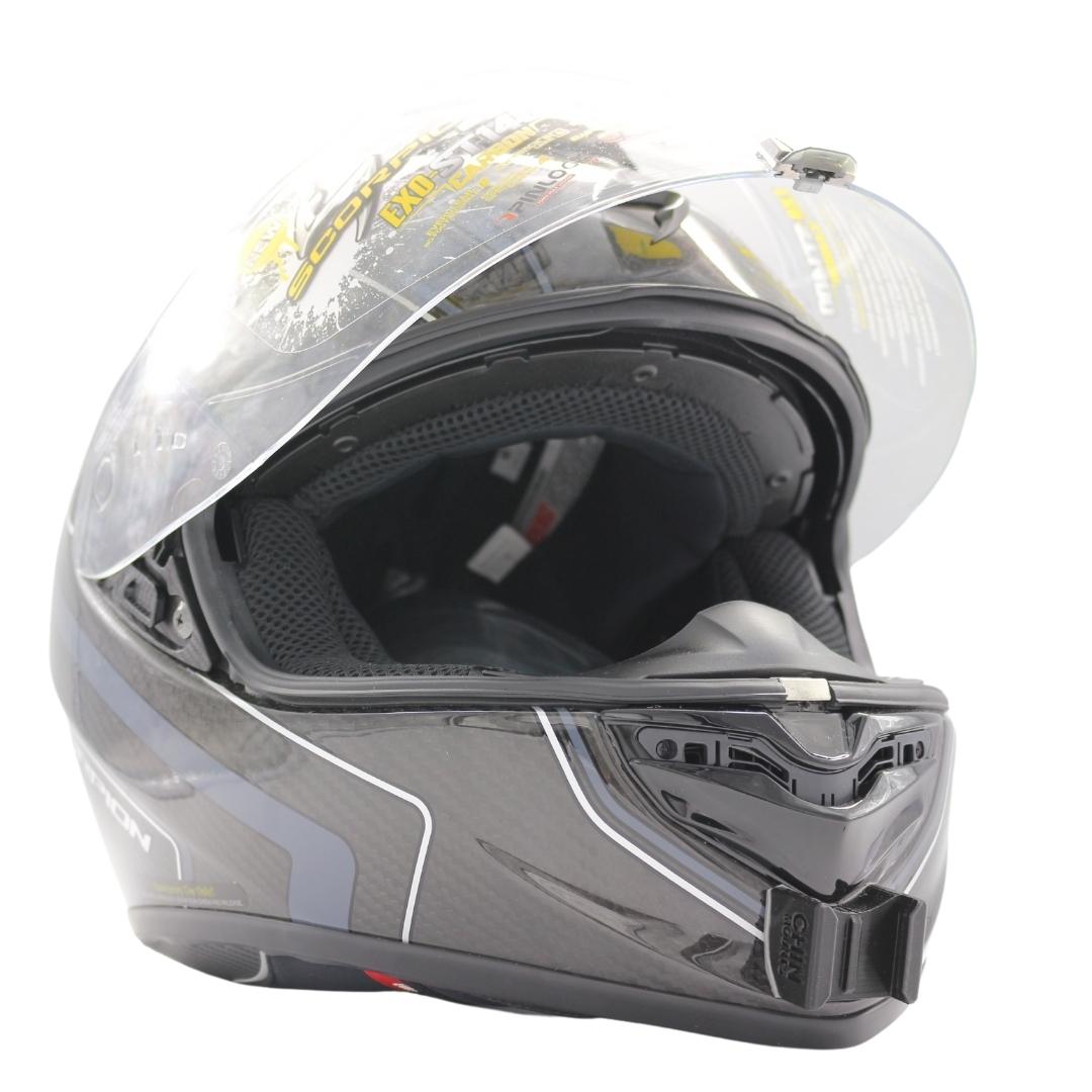 scorpion exo 100 helmet large Scorpion EXO-ST1400 & Scorpion EXO-1400 Air Helmet Chin Mount For GoPro, Insta360, DJI, & more — Chin Mounts