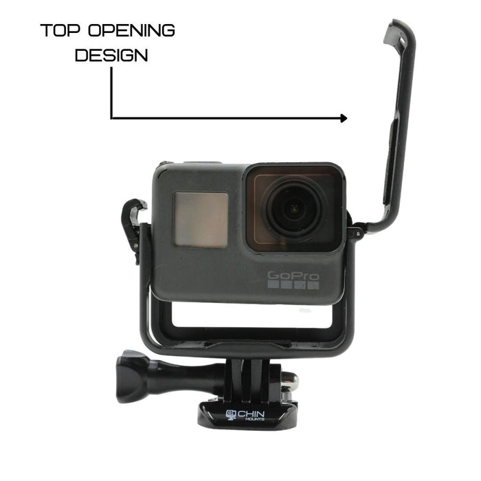 Top Opening Case for GoPro Hero 5/6/7 (with thumb screw and base mount)