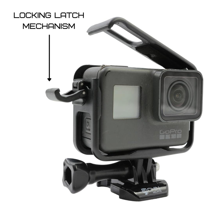 Top Opening Case for GoPro Hero 5/6/7 (with thumb screw and base mount)